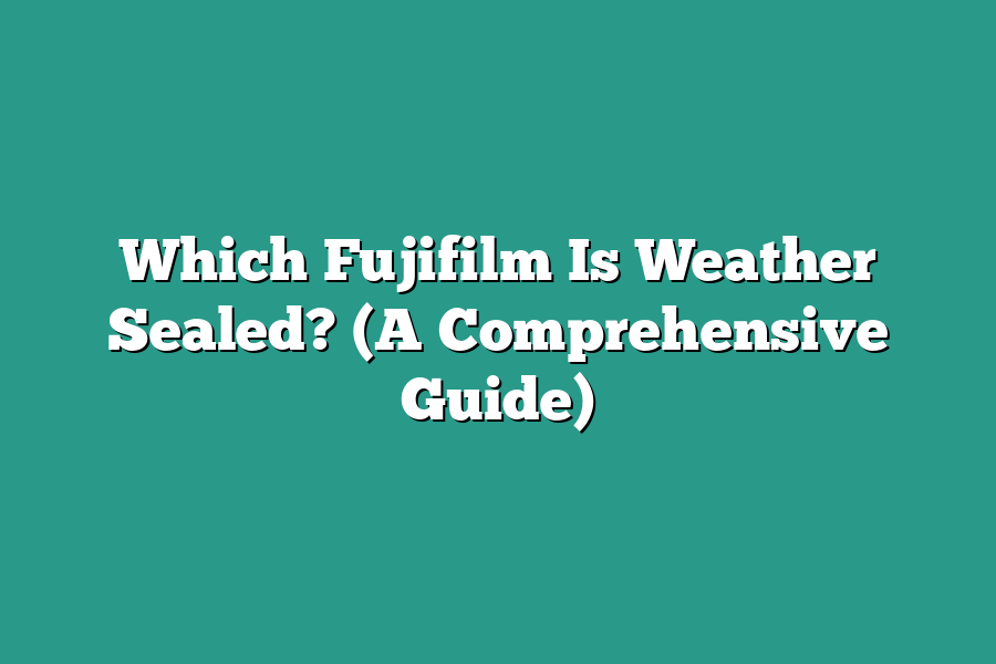 Which Fujifilm Is Weather Sealed? (A Comprehensive Guide)
